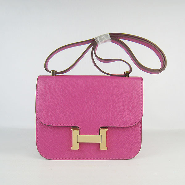 7A Hermes Oxhide Leather Message Bag Peach H017 - Click Image to Close